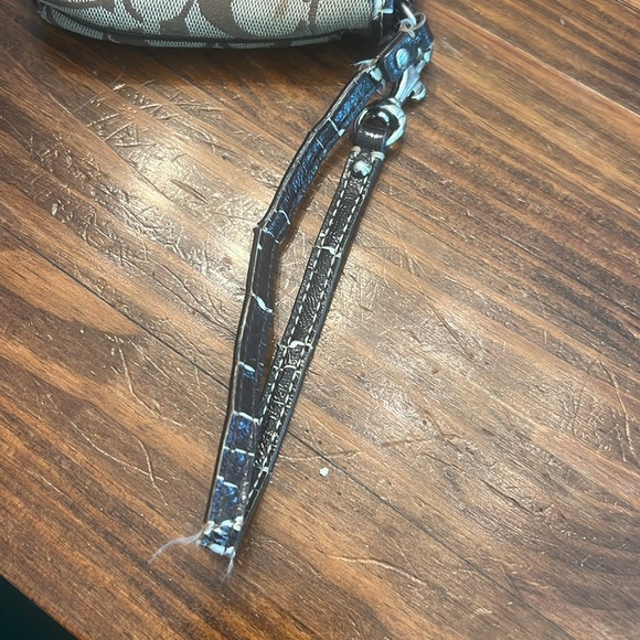 Coach NWT Signature Monogram Fabric Wristlet Clutch Brown - Picture 5 of 7